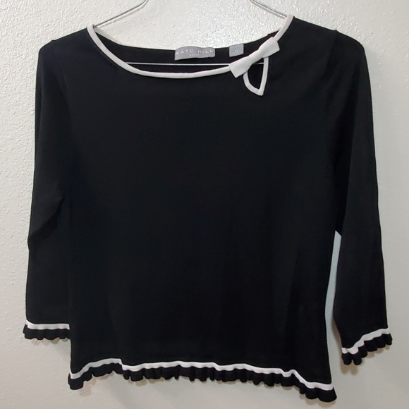 Kate Hill • Adorable Classy Blouse w/ Bow - Picture 1 of 5